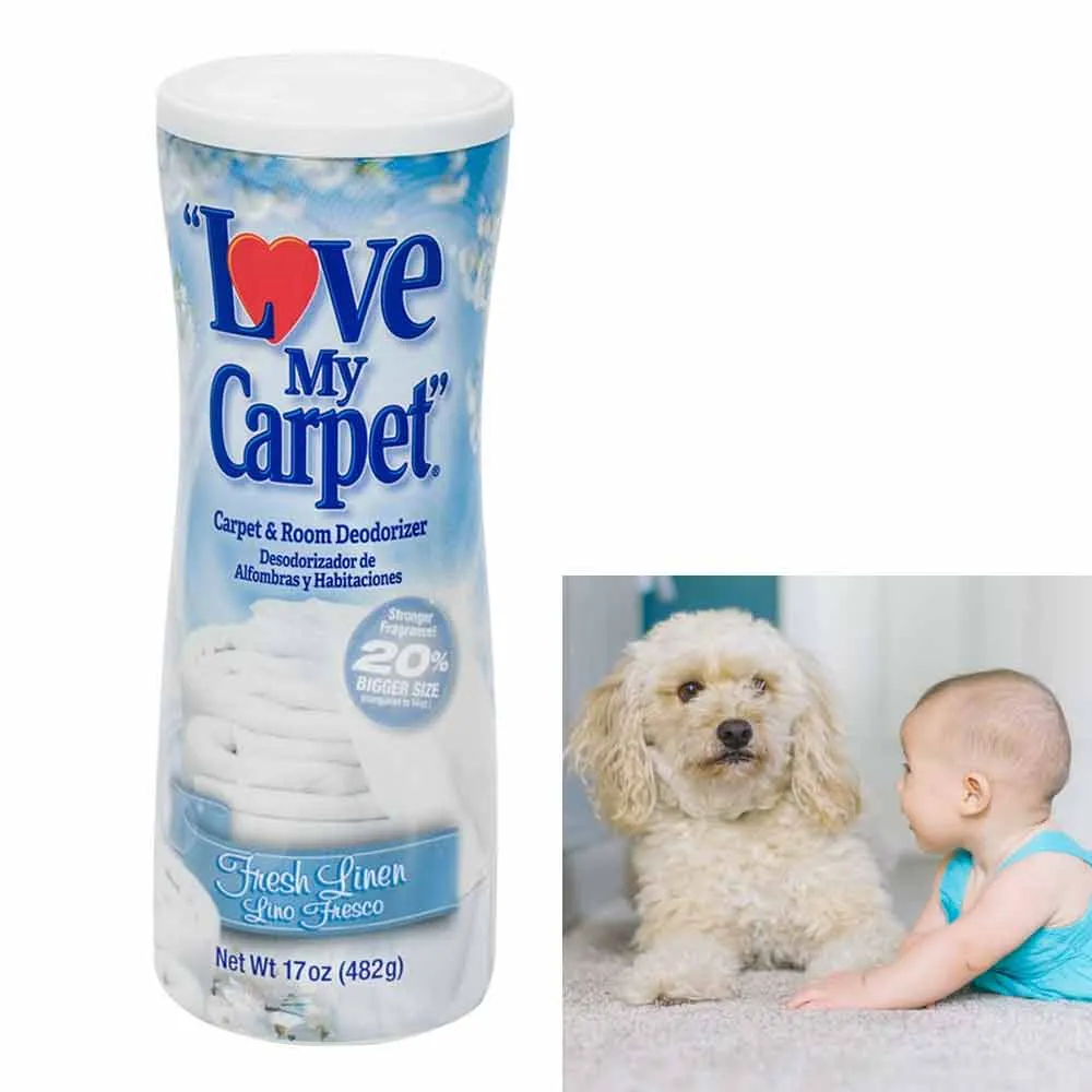 2 Bottles Fresh Linen Deodorizer Love My Carpet Room Pet Odor Eliminator 34oz