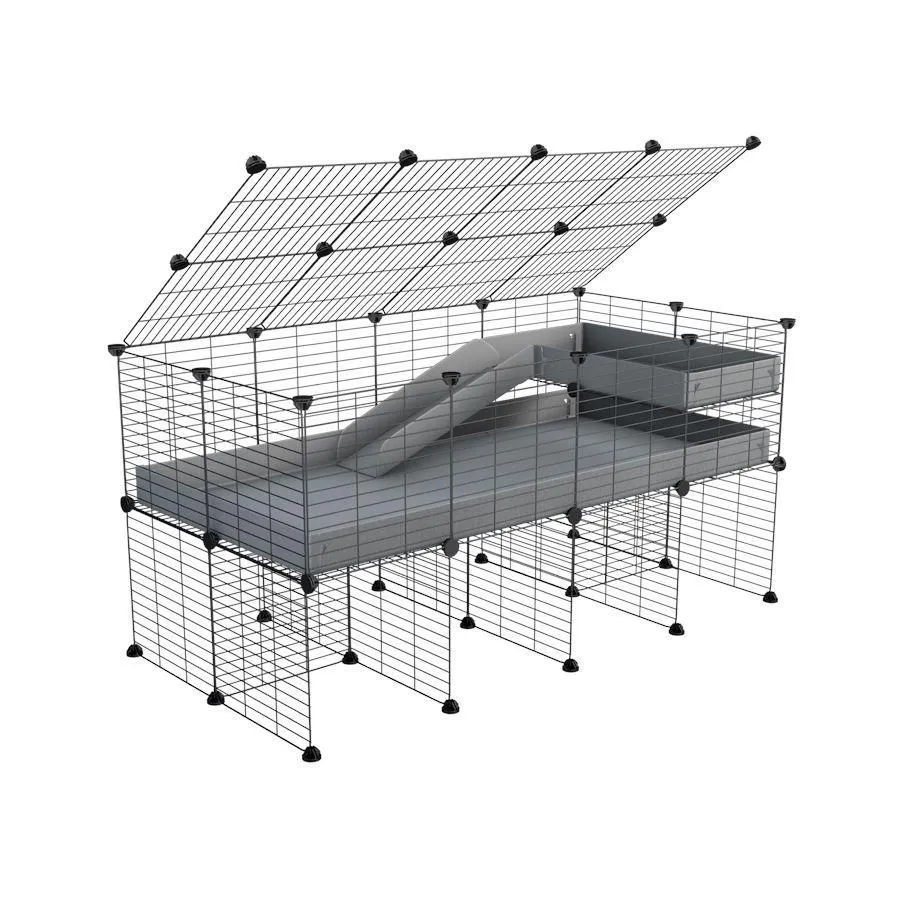 4x2 C&C Cage with Loft, Ramp & Stand