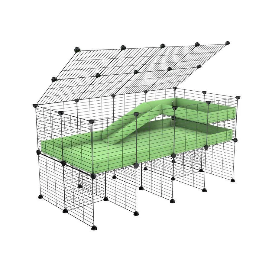 4x2 C&C Cage with Loft, Ramp & Stand