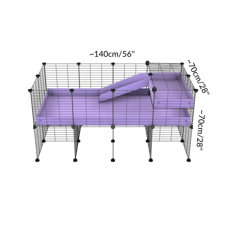 4x2 C&C Cage with Loft, Ramp & Stand