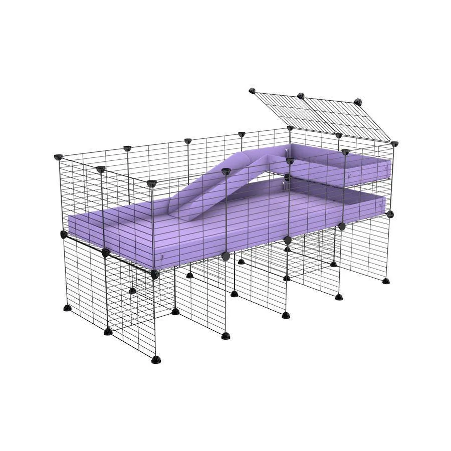 4x2 C&C Cage with Loft, Ramp & Stand
