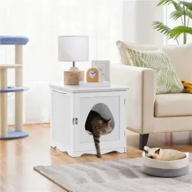 Anniepaw Chic Hideaway Cat Litter Station: Dual-Purpose Side Table and Litter Box Enclosure