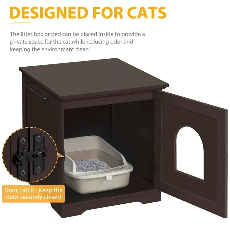 Anniepaw Chic Hideaway Cat Litter Station: Dual-Purpose Side Table and Litter Box Enclosure