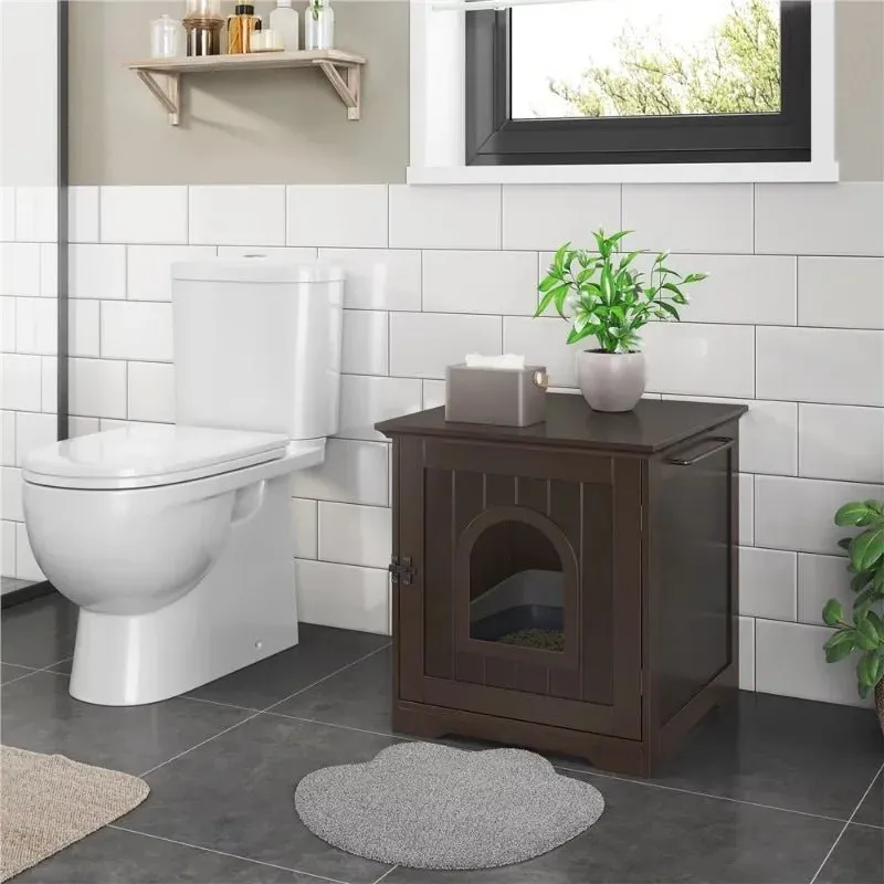 Anniepaw Chic Hideaway Cat Litter Station: Dual-Purpose Side Table and Litter Box Enclosure