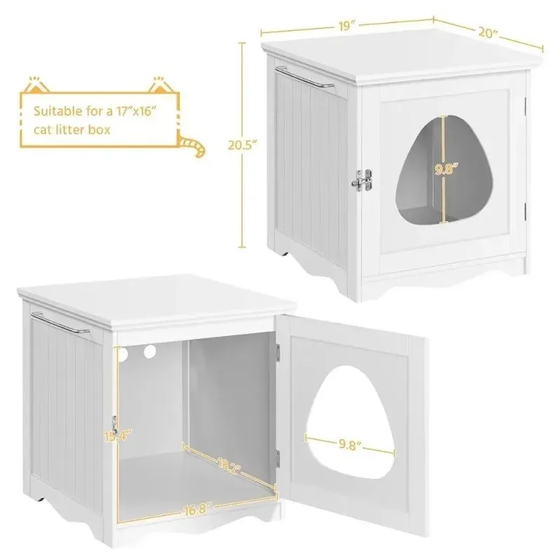 Anniepaw Chic Hideaway Cat Litter Station: Dual-Purpose Side Table and Litter Box Enclosure