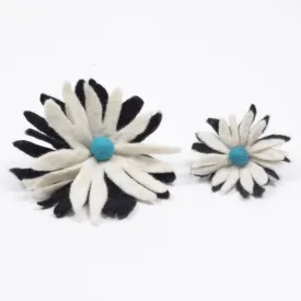 Black & White Daisy Collar Accessory
