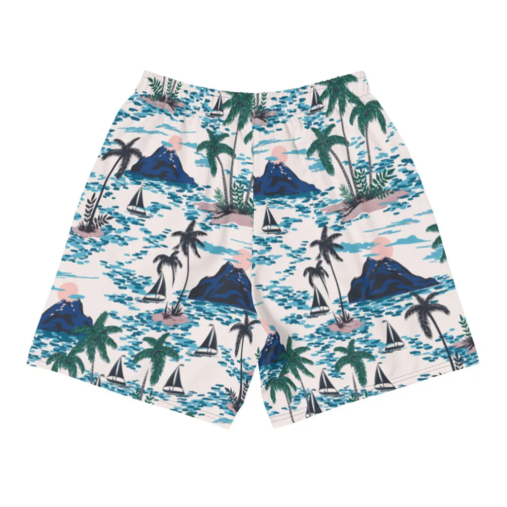 Blue Hawaiian Rebellion Men's Athletic Shorts