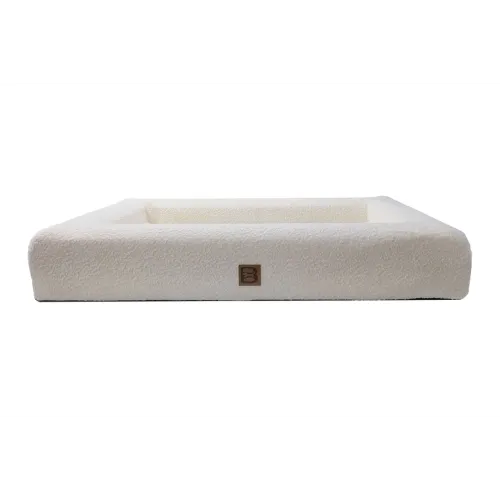 Boucle Orthopedic Pet Bed - Cream Med (70 x 50cm)