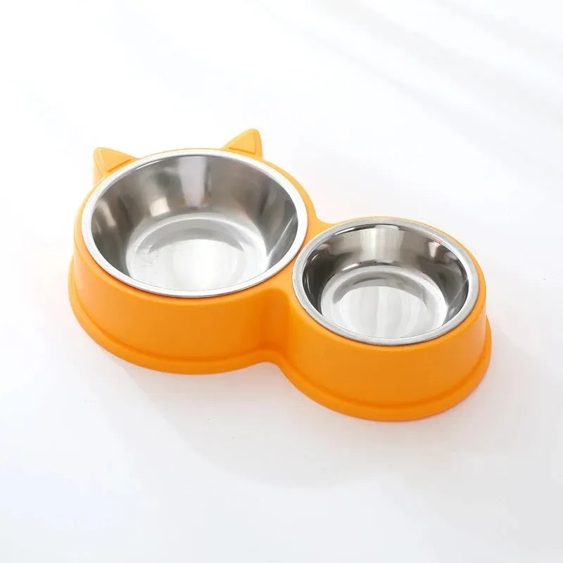 Cat Food and Water Bowl