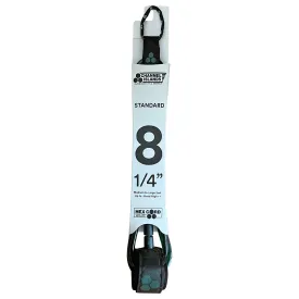 Channel Islands Hex Cord Standard Surfboard Leash - 8' x 1/4"/Green