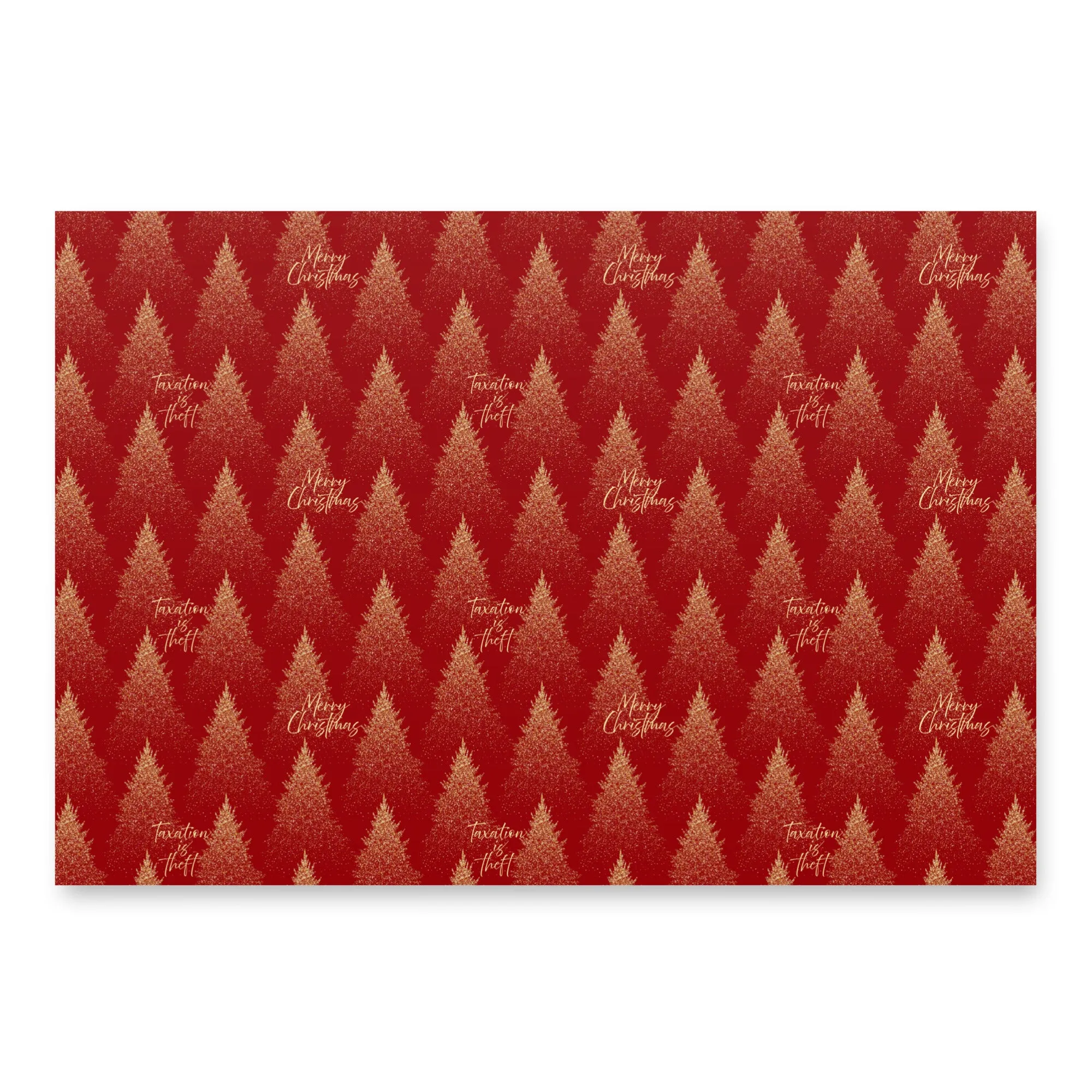 Christmas Trees Taxation is Theft Wrapping Paper