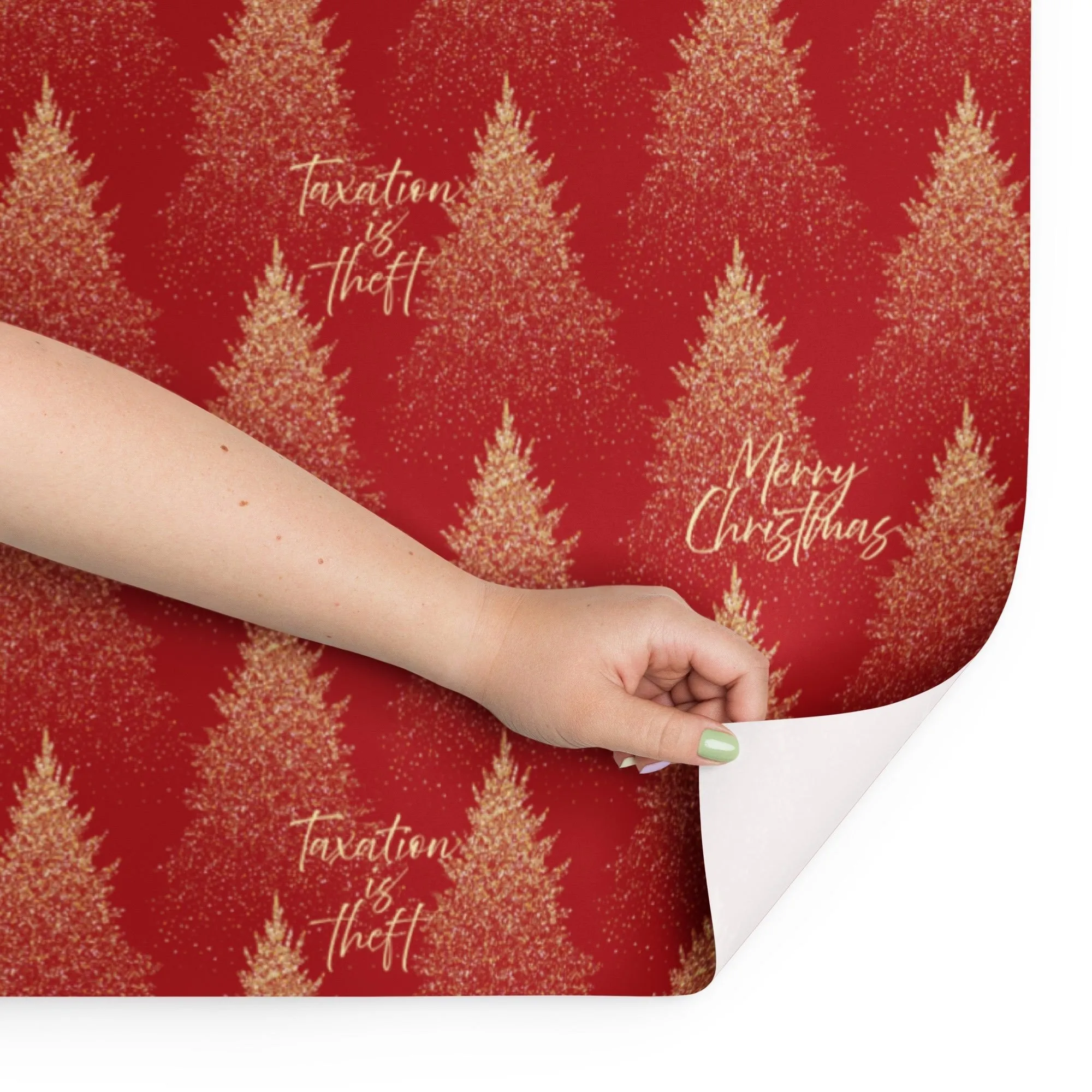 Christmas Trees Taxation is Theft Wrapping Paper