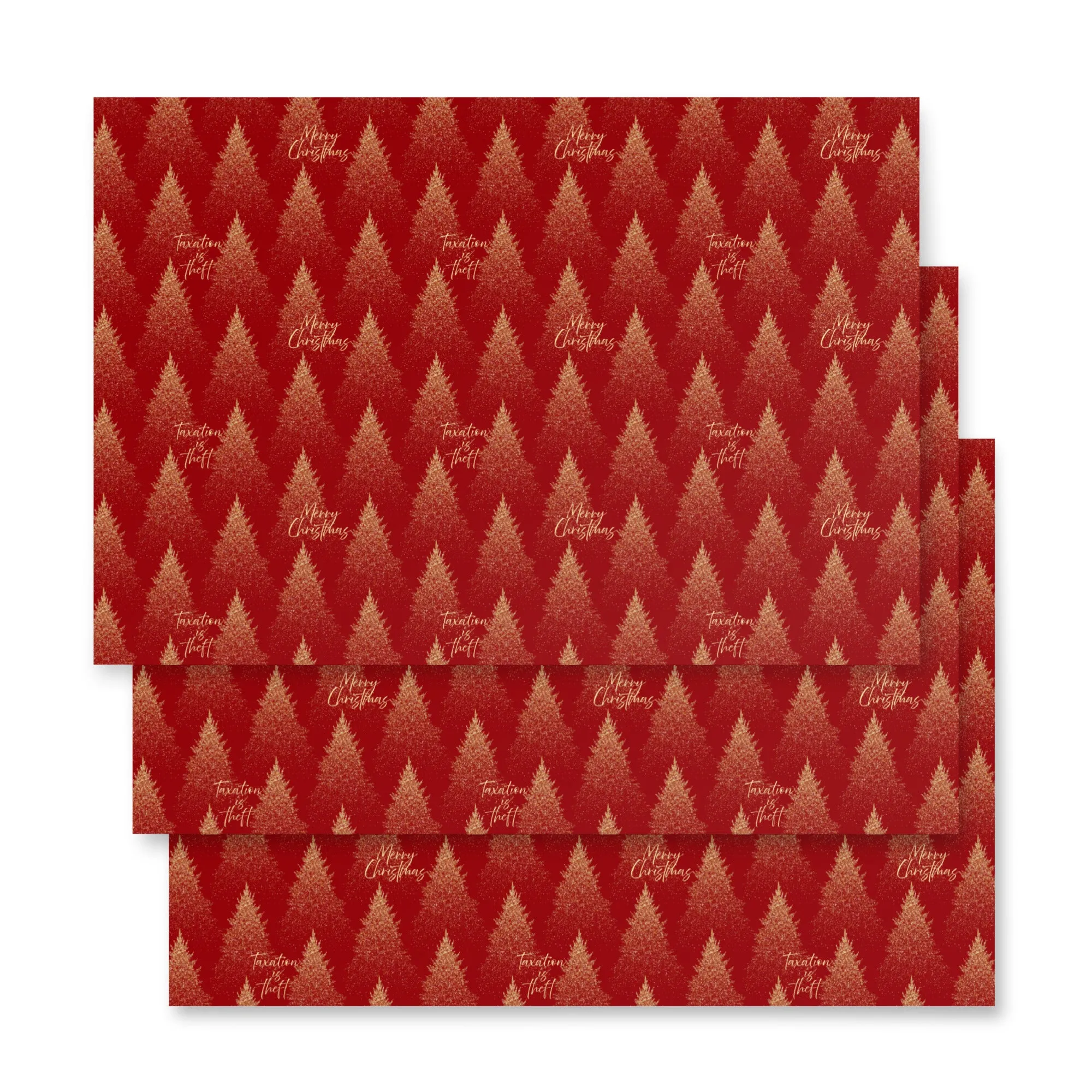 Christmas Trees Taxation is Theft Wrapping Paper
