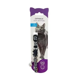 COLLAR CAT NAVY W/DOTS