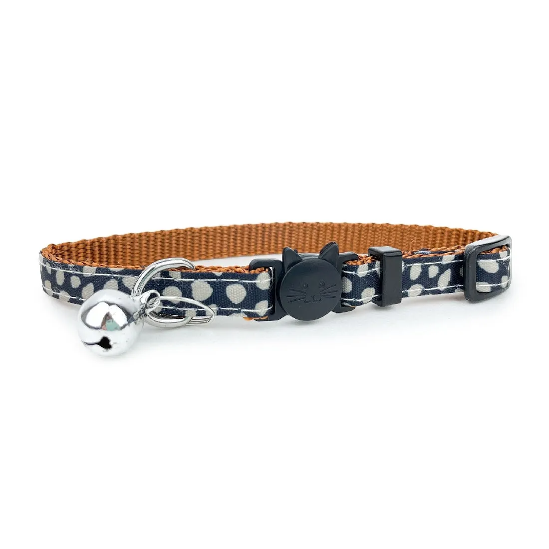 COLLAR CAT NAVY W/DOTS