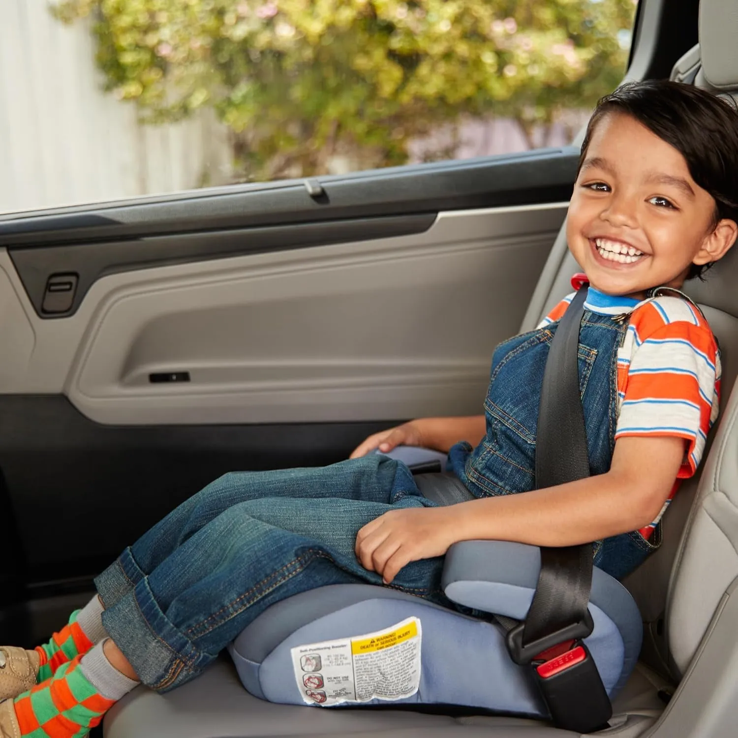 Cosco Topside Backless Booster Car Seat, Lightweight Booster Seats for Cars 40-100 Lbs, Backless Booster Seat for Car, Organic Waves