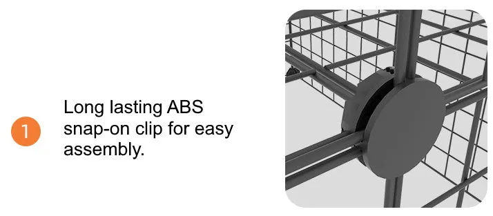 DIY Cage for Guinea Pig Setup 2 Level with Tray 1.5cm Metal Mesh Black (no accessories)