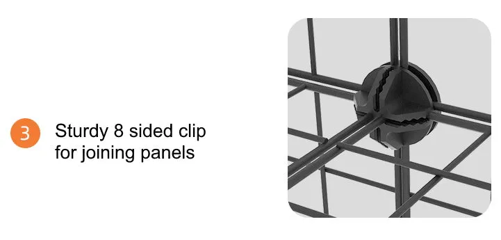 DIY Cage for Guinea Pig Setup 2 Level with Tray 1.5cm Metal Mesh Black (no accessories)