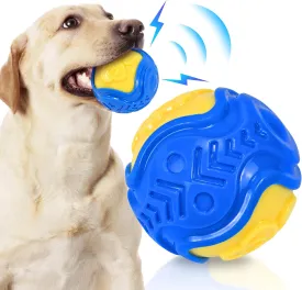 Dog Balls, Squeaky Balls for Dogs 3 Interactive Chew Toy for Aggressive Chewers Puppy Ball Toys Relieves Anxiety and Clean Teeth, BPA Free Non-Toxic Dog Toys for Large and Small Dogs