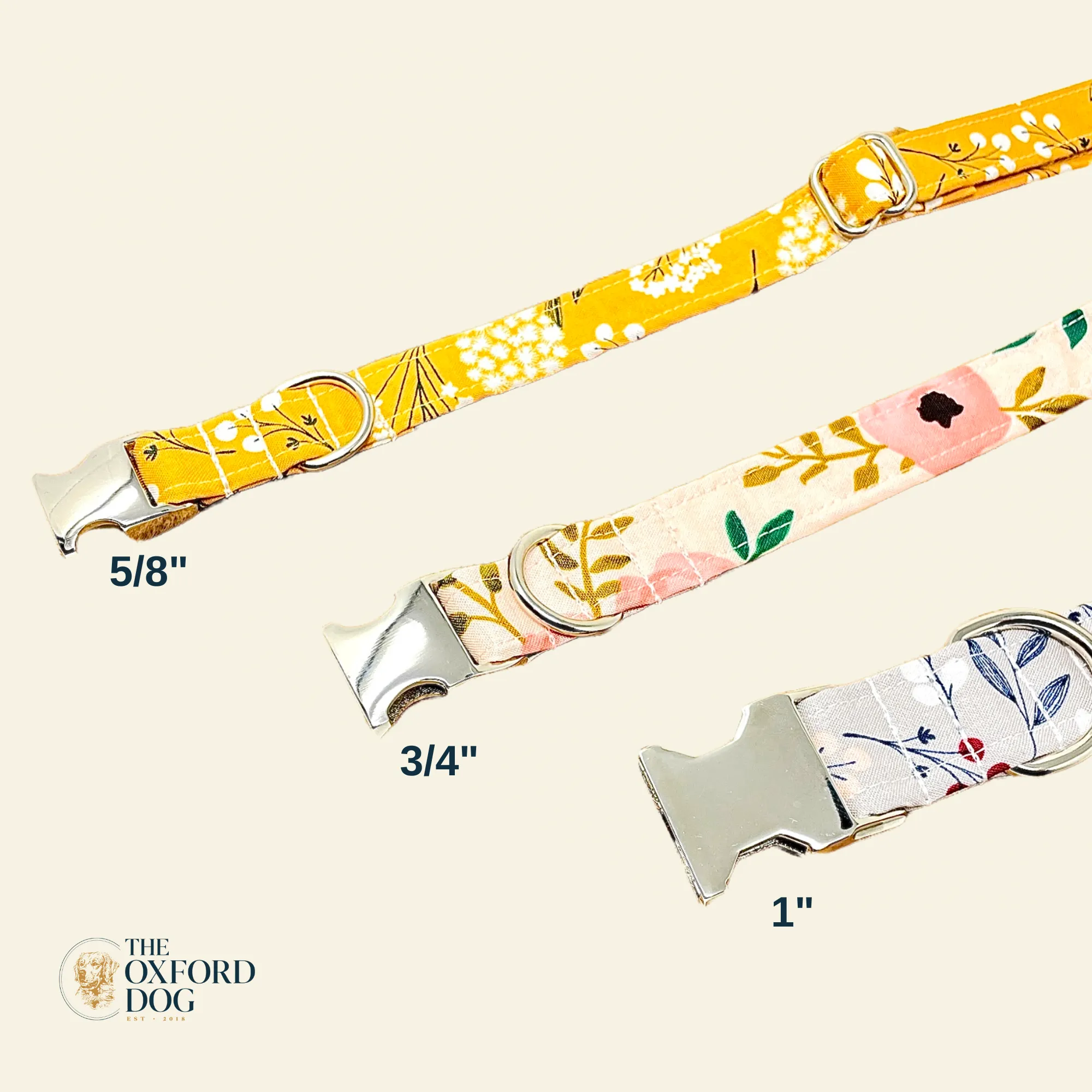 Fall Feast in Navy Dog Collar