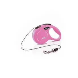 Flexi Classic Tape Rectractable Dog Leash - 33 Lbs - Pink - Small - 16 Feet