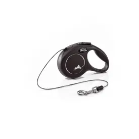 Flexi Classic Tape Retractable Dog Leash - 26 Lbs - Black - Extra Small - 10 Feet