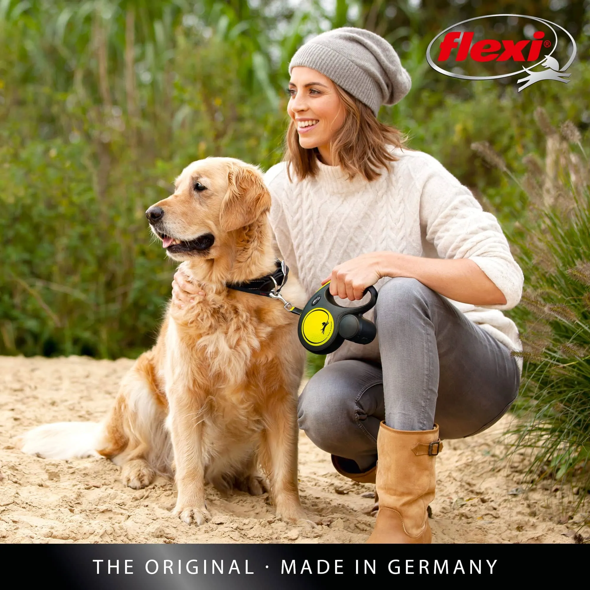 Flexi New Comfort Classic Retractable Dog Leash - Neon - Large - 10 Feet