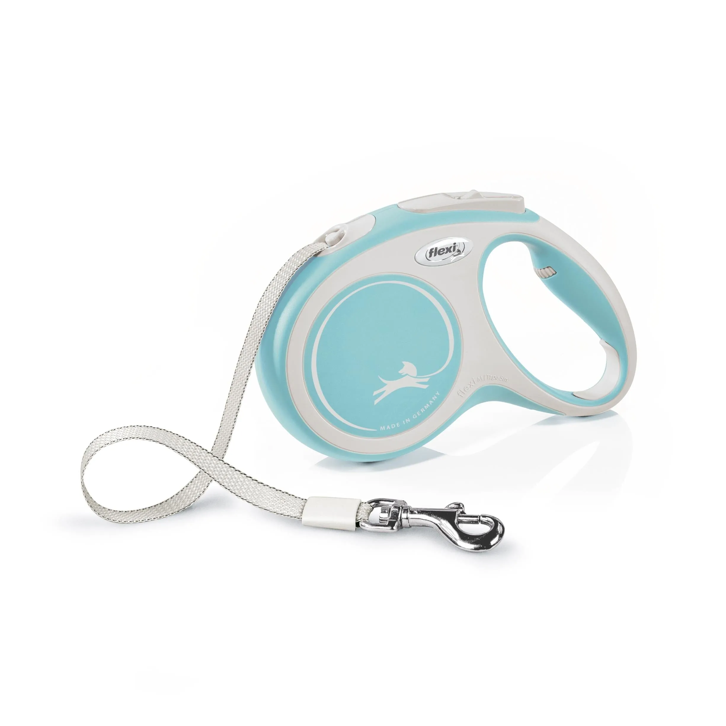 Flexi New Comfort Tape Rectractable Dog Leash - 55 Lbs - Blue - Medium - 16 Feet