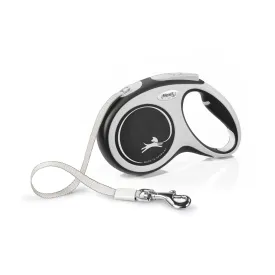 Flexi New Comfort Tape Rectractable Dog Leash - 55 Lbs - Gray - Medium - 16 Feet