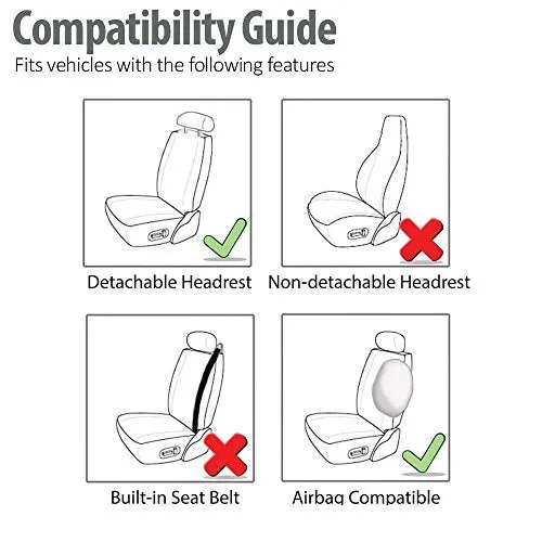 Front & Rear Seat Covers for Chevy Chevrolet Bolt EV EUV Car Seat Cover Luxury PU Leather Comfortable Wear Resistant Black
