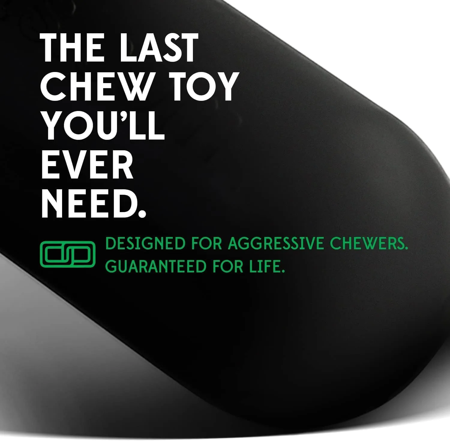 Goughnuts  Dog Toys for Aggressive Chewers | Virtually Indestructible Dog Toy Stick for Small Breeds | Heavy Duty Dog Toy | Black
