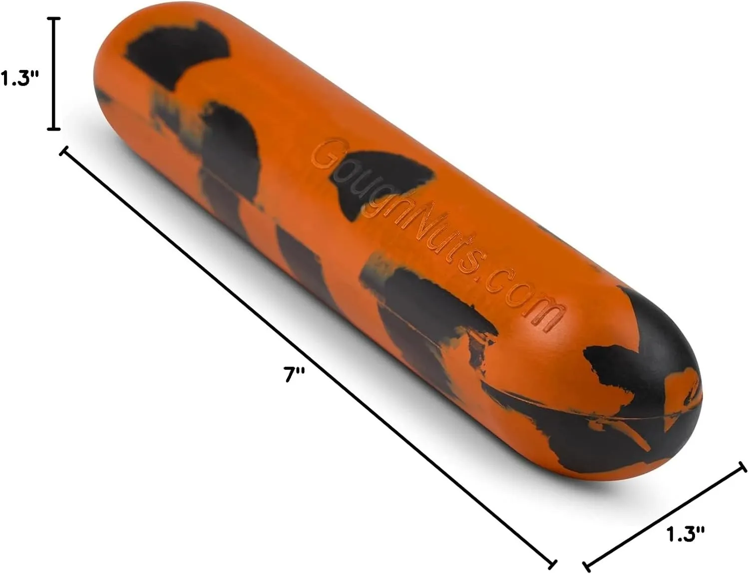 Goughnuts  Dog Toys for Aggressive Chewers | Virtually Indestructible Dog Toy Stick for Small Breeds | Heavy Duty Dog Toy | Orange