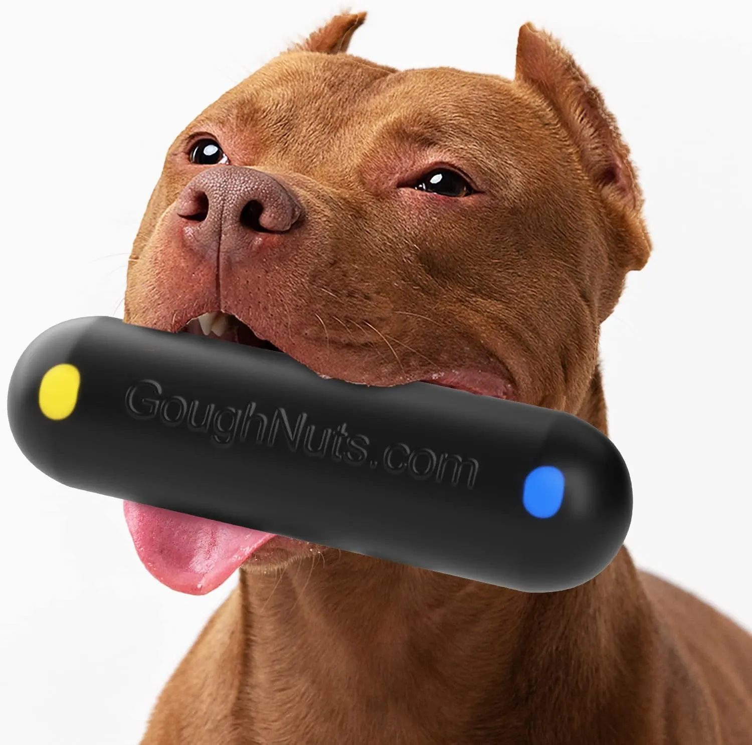 Goughnuts  Dog Toys for Aggressive Chewers | Virtually Indestructible Dog Toys for Breeds Such as Pit Bulls and German Shepherds | Heavy Duty Rubber Stick Toy | Extra Large