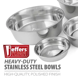 Jeffers Heavy Duty Stainless Steel Food & Water Bowls for Pets