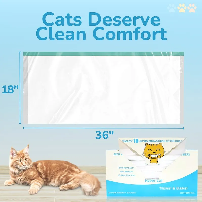 Jumbo Cat Litter Box Liners 10