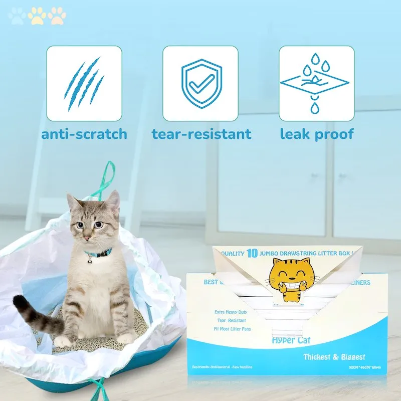 Jumbo Cat Litter Box Liners 10