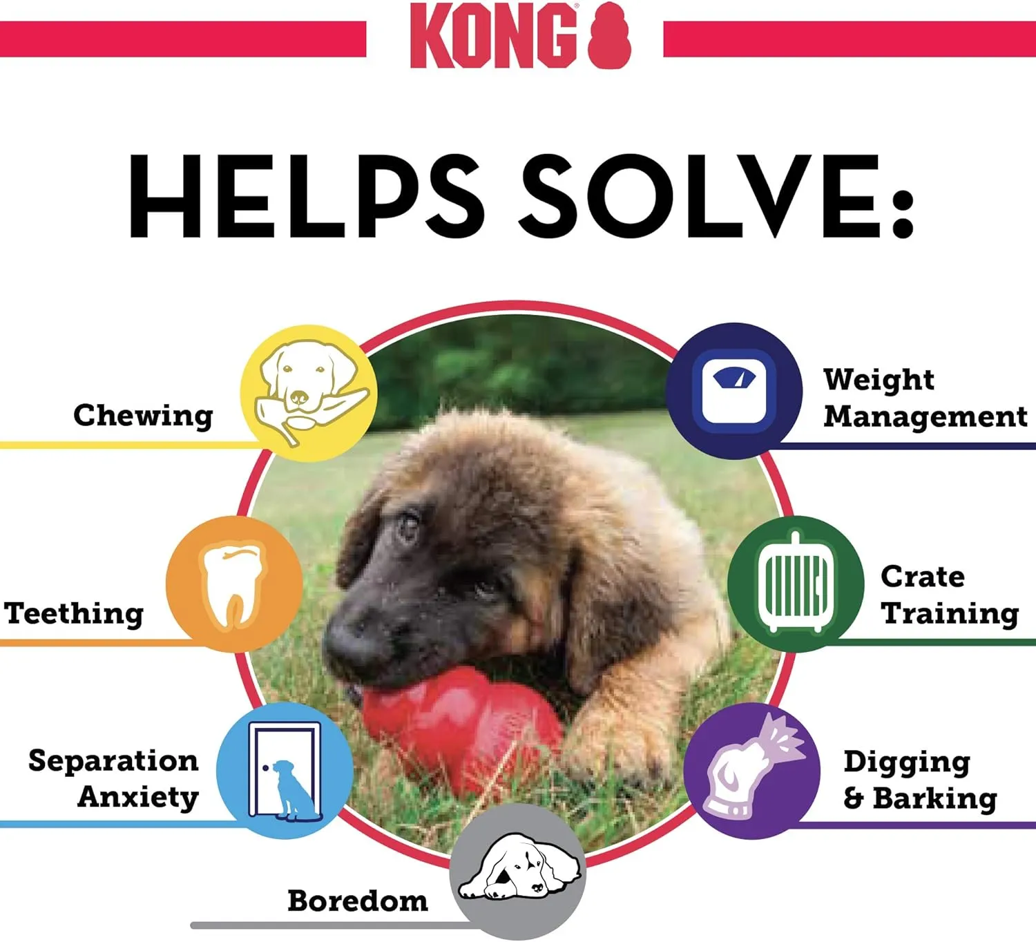 KONG Classic Stuffable Dog Toy - Fetch & Chew Toy for Dogs - Treat-Filling Capabilities & Erratic Bounce for Extended Play Time - Durable Natural Rubber Material - for Medium Dogs