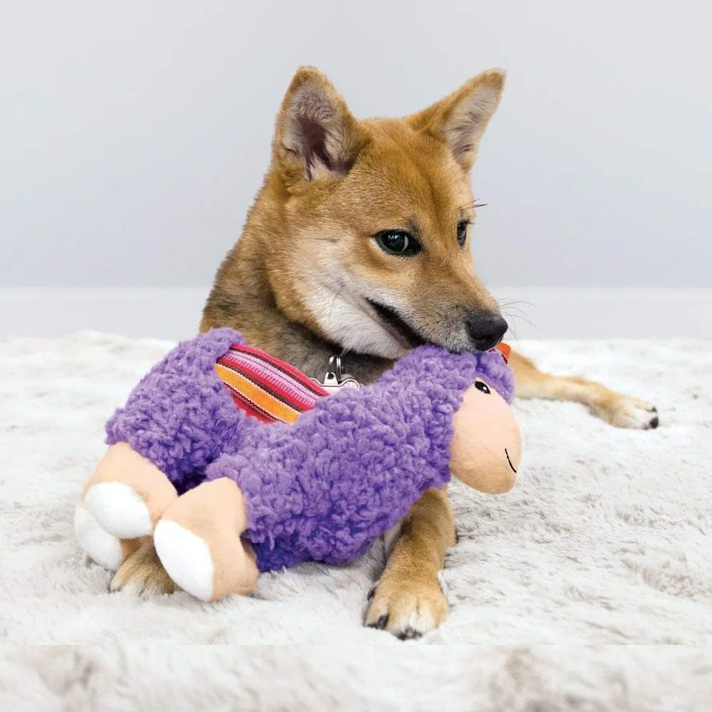 KONG Sherps Dog Toy  Medium Size, Plush Squeaky Toy for Indoor Play, Soft & Durable