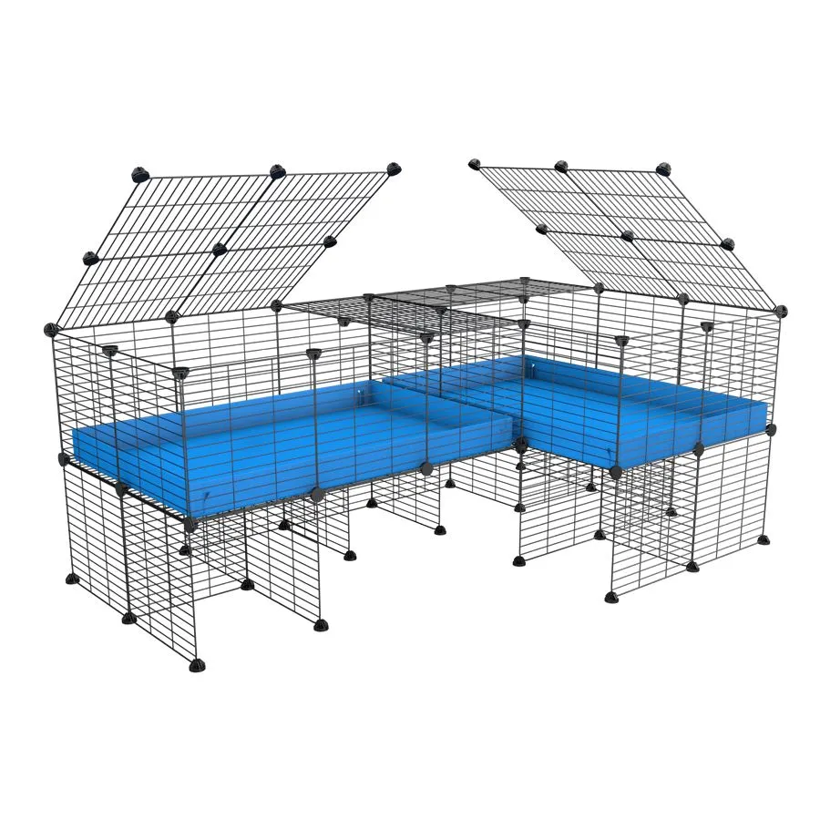 L-Shape 6x2 C&C Cage with Divider & Stand