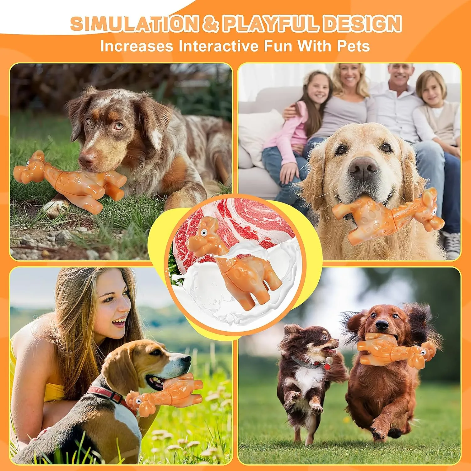 Large Dog Chew Toys for Aggressive Chewers, Indestructible Dog Toys for Large Breed - Giraffe Shape Durable Dog Toys - Heavy Duty Dog Toys for Small/Medium/Large Dogs Breed(Yellow, Bacon Flavor)