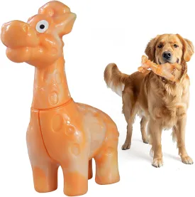 Large Dog Chew Toys for Aggressive Chewers, Indestructible Dog Toys for Large Breed - Giraffe Shape Durable Dog Toys - Heavy Duty Dog Toys for Small/Medium/Large Dogs Breed(Yellow, Bacon Flavor)