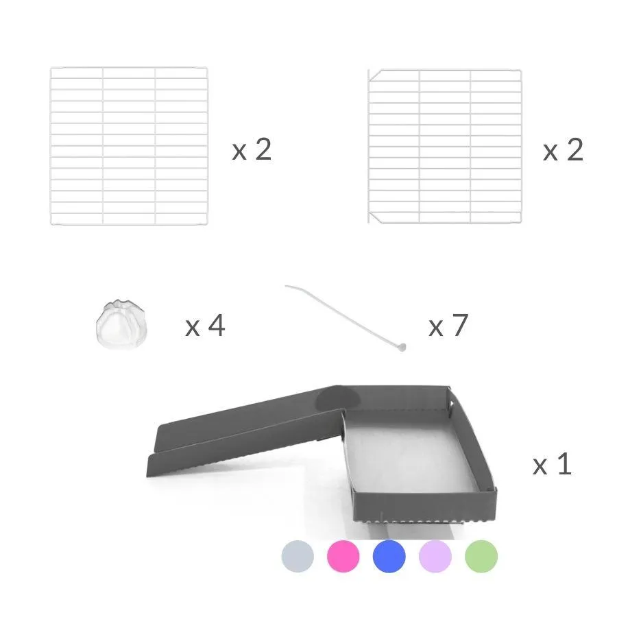 Loft 2x1 for white C&C cage - Coroplast   Grids