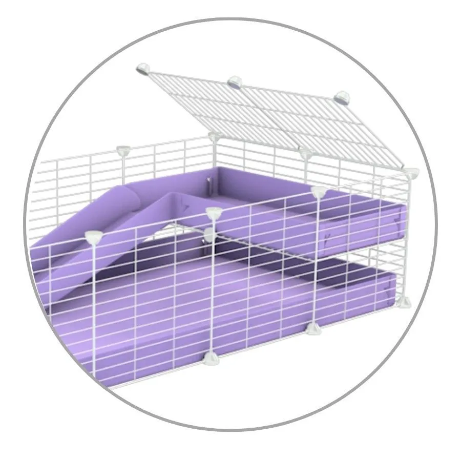 Loft 2x1 for white C&C cage - Coroplast   Grids