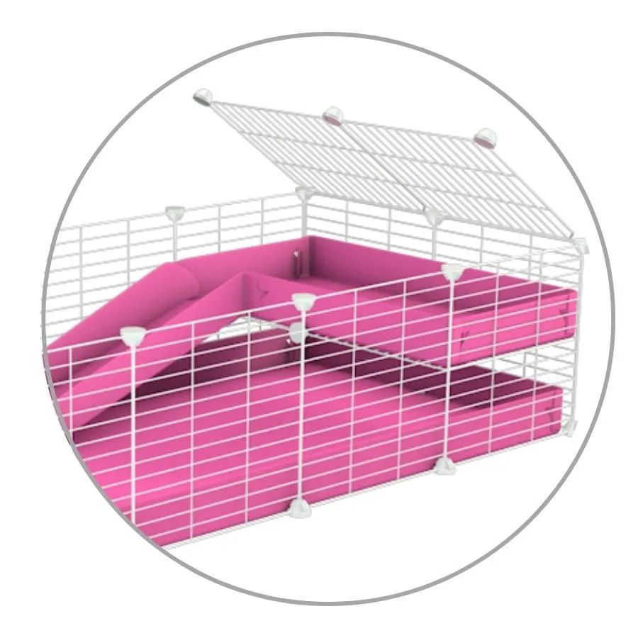 Loft 2x1 for white C&C cage - Coroplast   Grids
