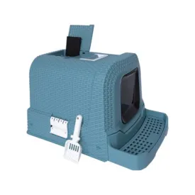M-Pets Suez Rattan Cat Litter Box (Blue)