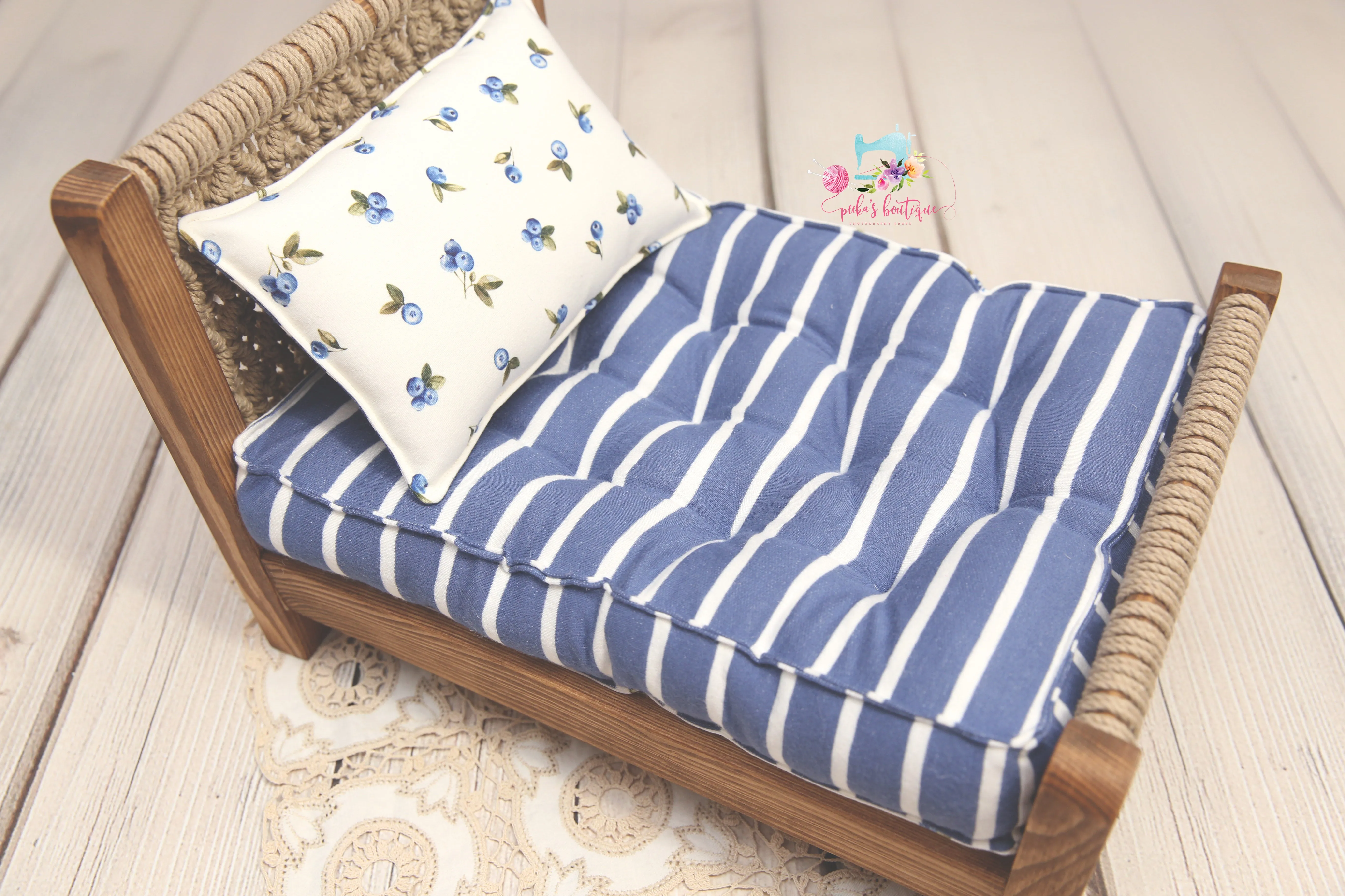 MADE TO ORDER- REVERSIBLE 2 Color Blueberries - NB Mattress