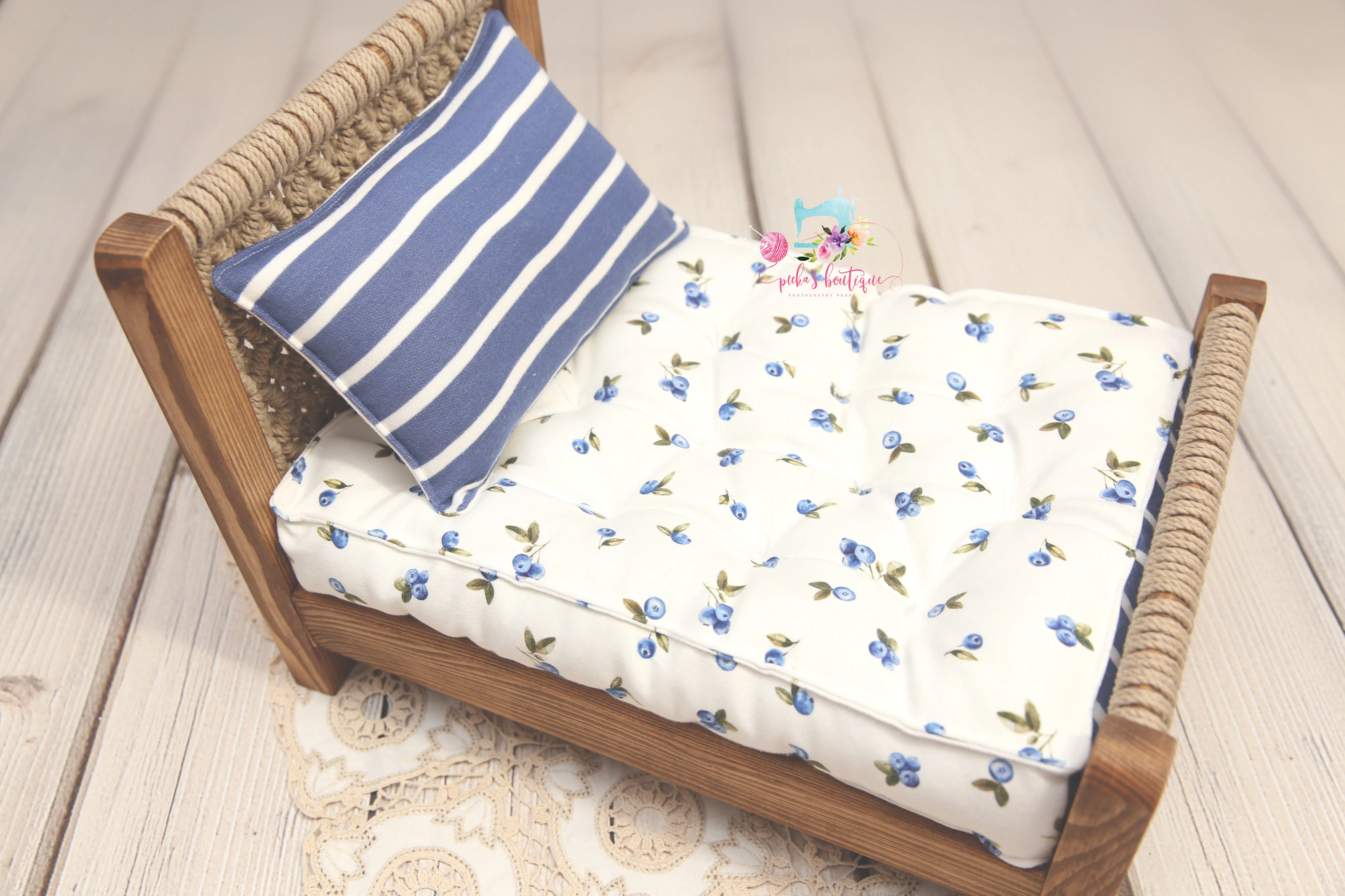 MADE TO ORDER- REVERSIBLE 2 Color Blueberries - NB Mattress