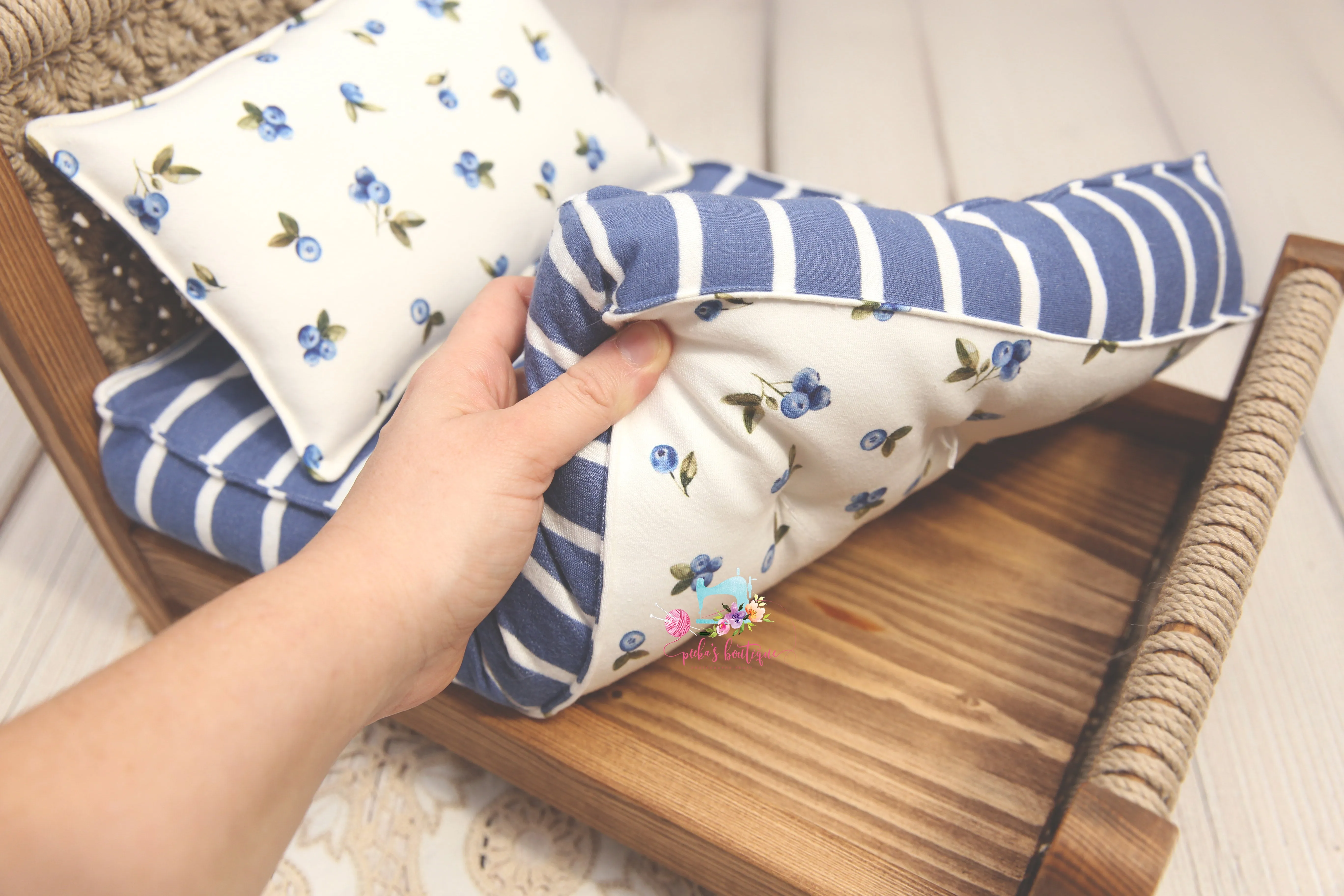 MADE TO ORDER- REVERSIBLE 2 Color Blueberries - NB Mattress