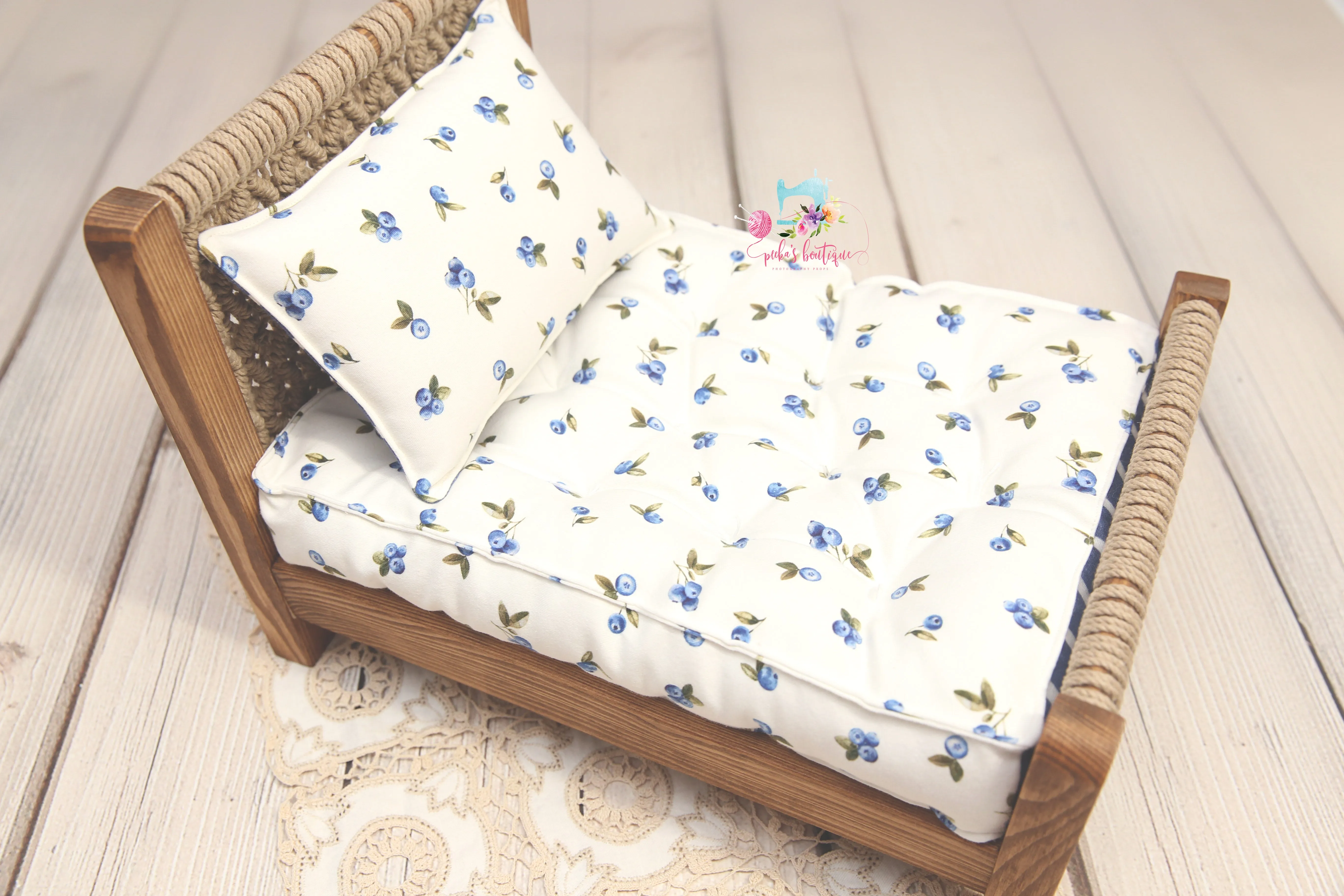 MADE TO ORDER- REVERSIBLE 2 Color Blueberries - NB Mattress