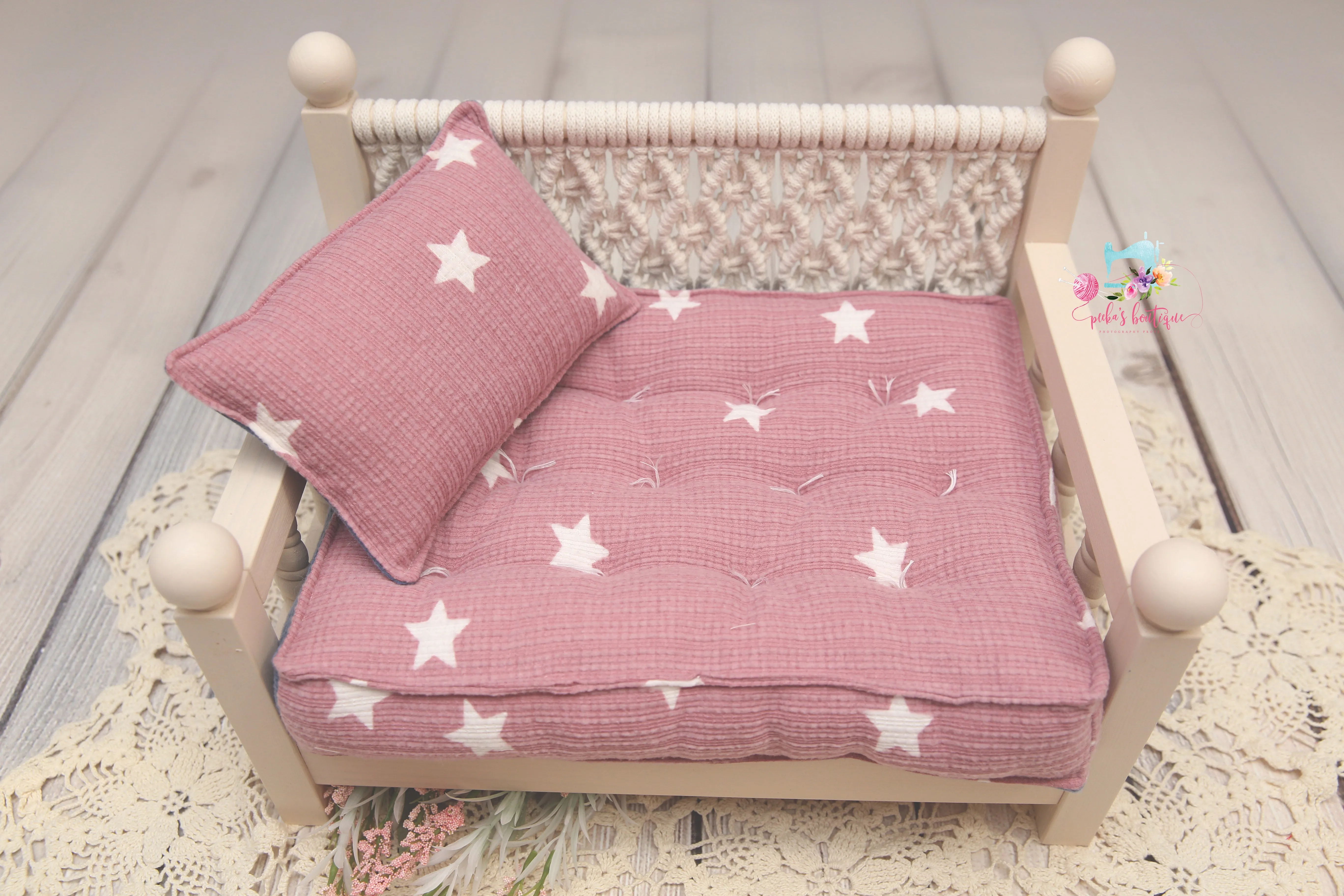MADE TO ORDER- REVERSIBLE 2 Color Boy/Girl Stars- NB Mattress